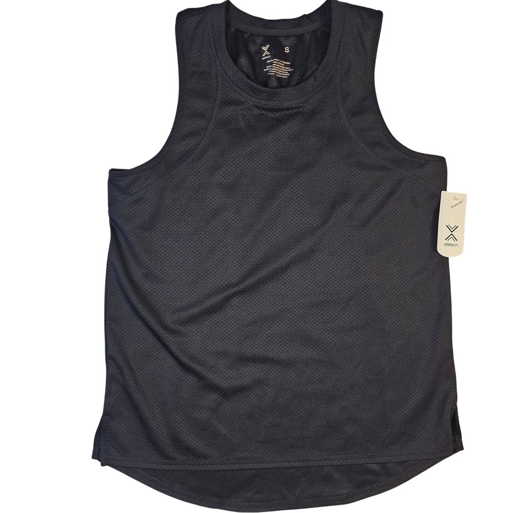 Xersion Quick-Dri Mens Small Gray Textured Mesh Sleeveless Athletic Tank Top
